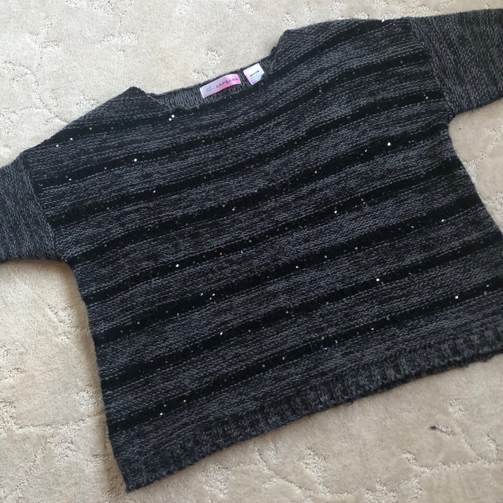 Sequin Striped Sweater